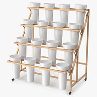 Tiered Flower Stand with Pots