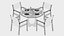 Maz table with 4 Maz Dining chairs with arms