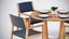 Maz table with 4 Maz Dining chairs with arms
