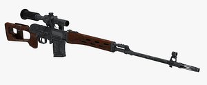 dragunov sniper rifle 3D model