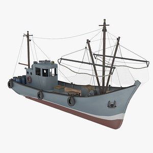Small Fishing Vessel 3D Model $179 - .3ds .blend .c4d .fbx .max