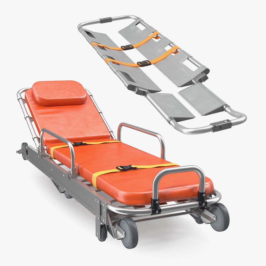 Ambulance Stretchers 3D Models Collection 3D model preview