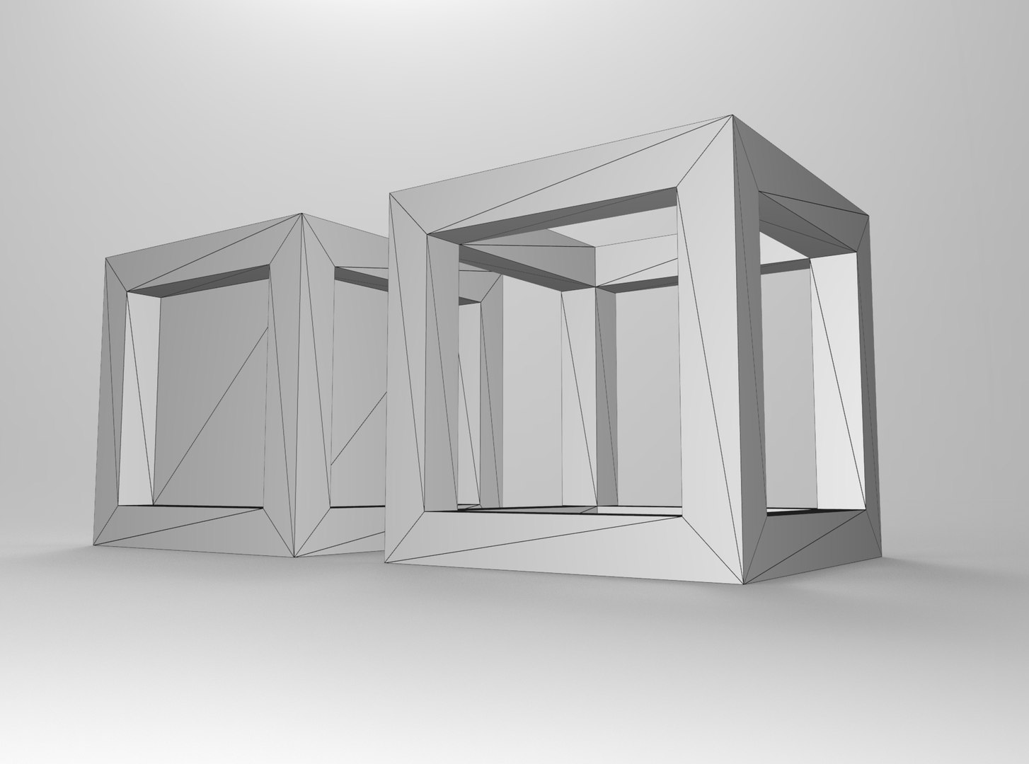 Cube framed box model - TurboSquid 1184943