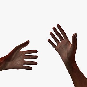 rigged male arms 3d model