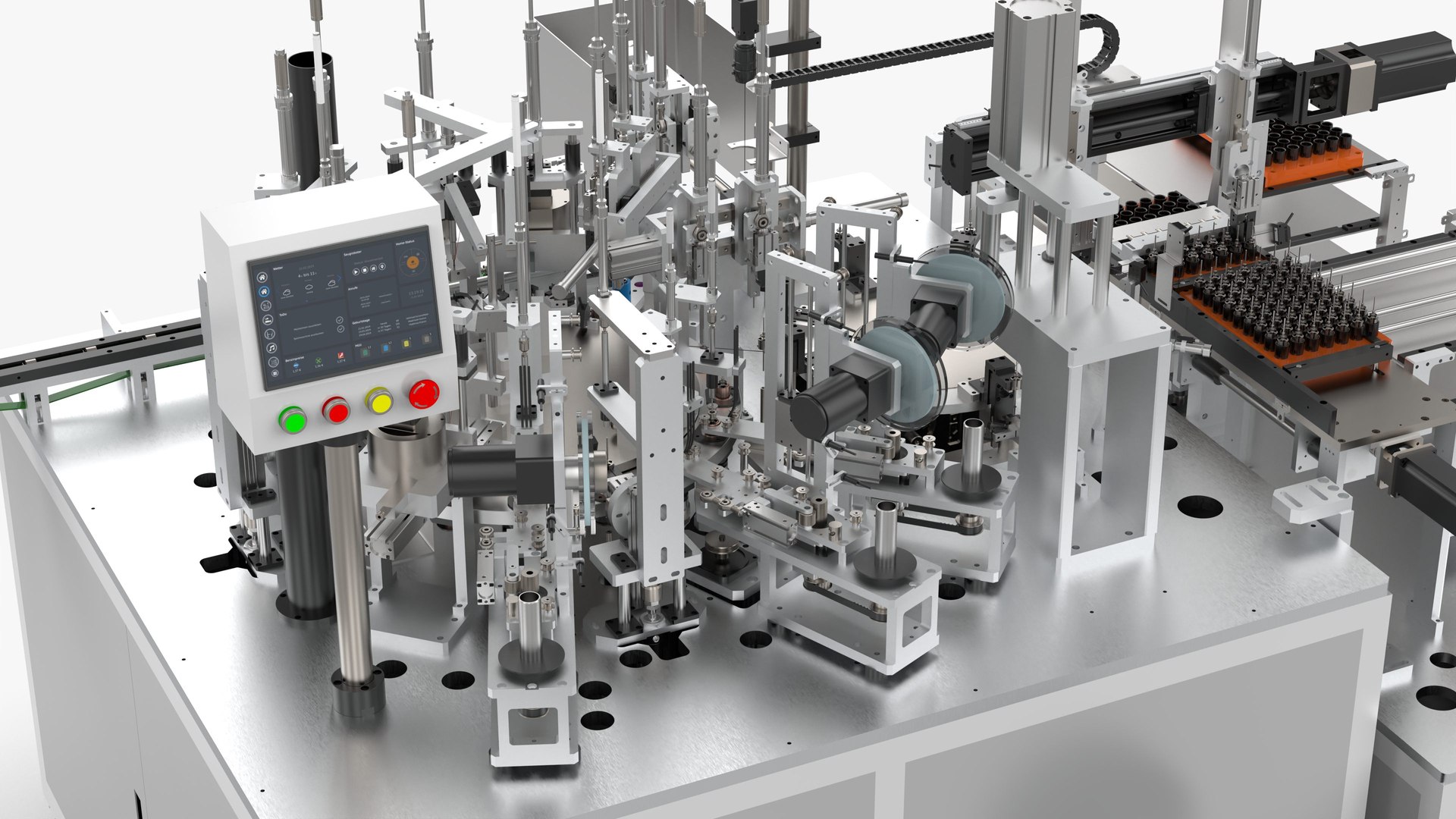 3D Automatic Micro Rotor Motor Processing And Assembly Machine Model ...