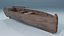 Bateau en bois low poly