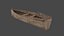 Bateau en bois low poly