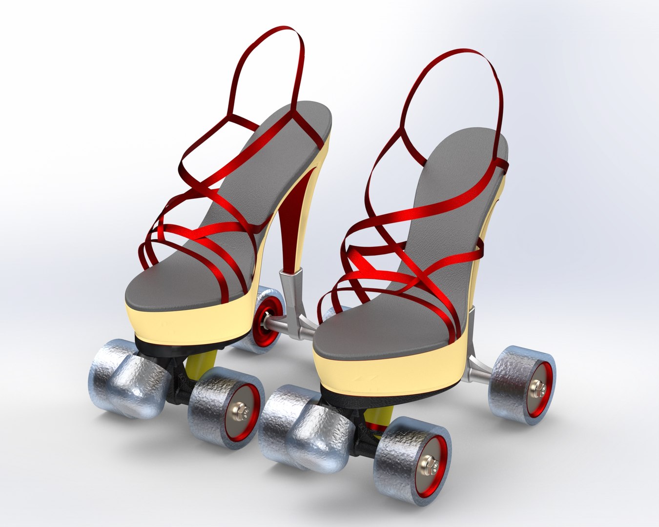 HIGH HEELS SKATE SHOES 3D Model TurboSquid 1832815