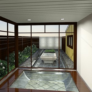 bath garden 3d model