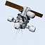космический спутник радар 3D модель
