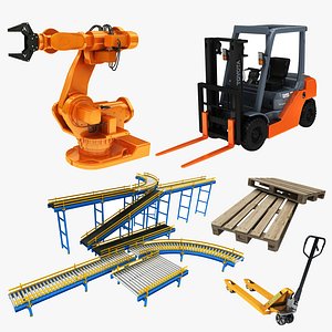 3D factory production conveyor