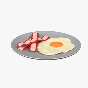 3D Egg and Bacon model