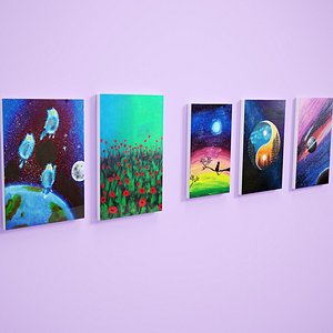 3D Paintings for children's room model