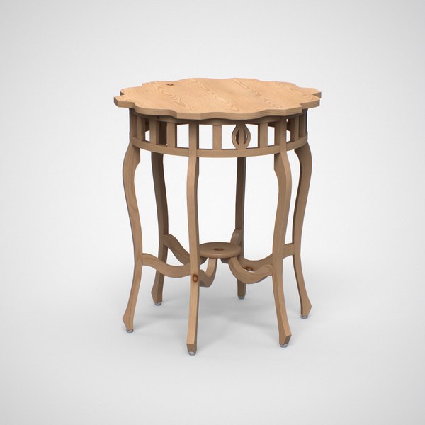 3D Bealey End Table pine finish model TurboSquid 1764904