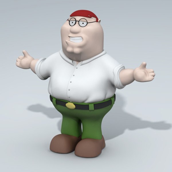 3d characters peter griffin family guy model