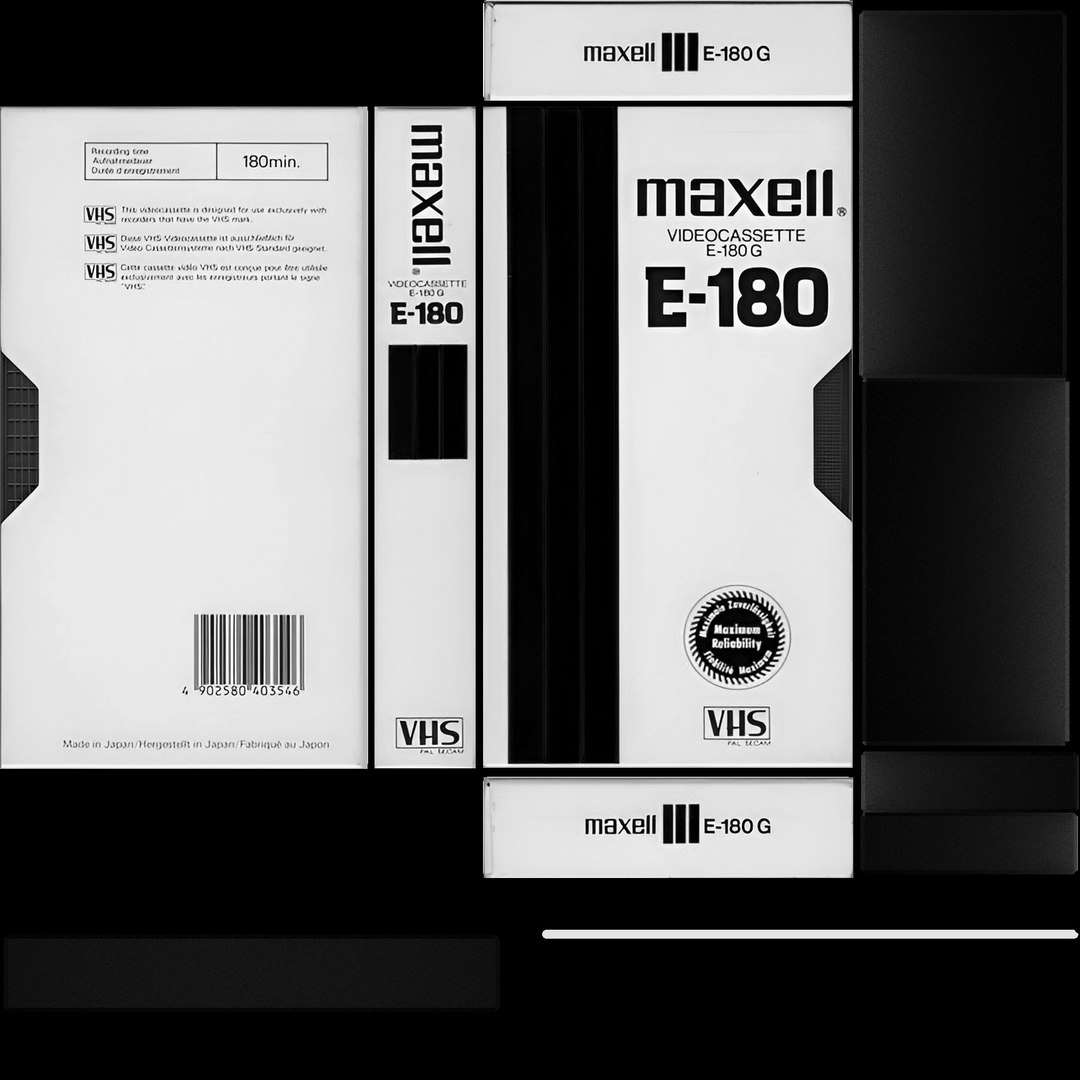 3D VHS Maxwell E-180 https://p.turbosquid.com/ts-thumb/az/nsfE8F/7W/maxwelle180_roughness/png/1789027108/1920x1080/fit_q87/e1a6952c6084a2ad91c6881b27499129fda01113/maxwelle180_roughness.jpg