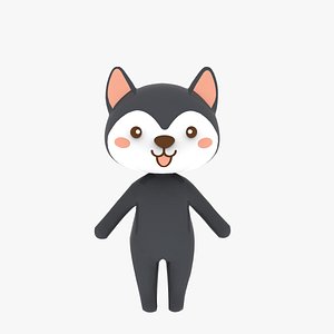 Cartoon Wolf Rigged