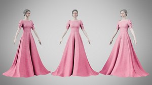 3D Dress 50 Tickle Me Pink With Design model