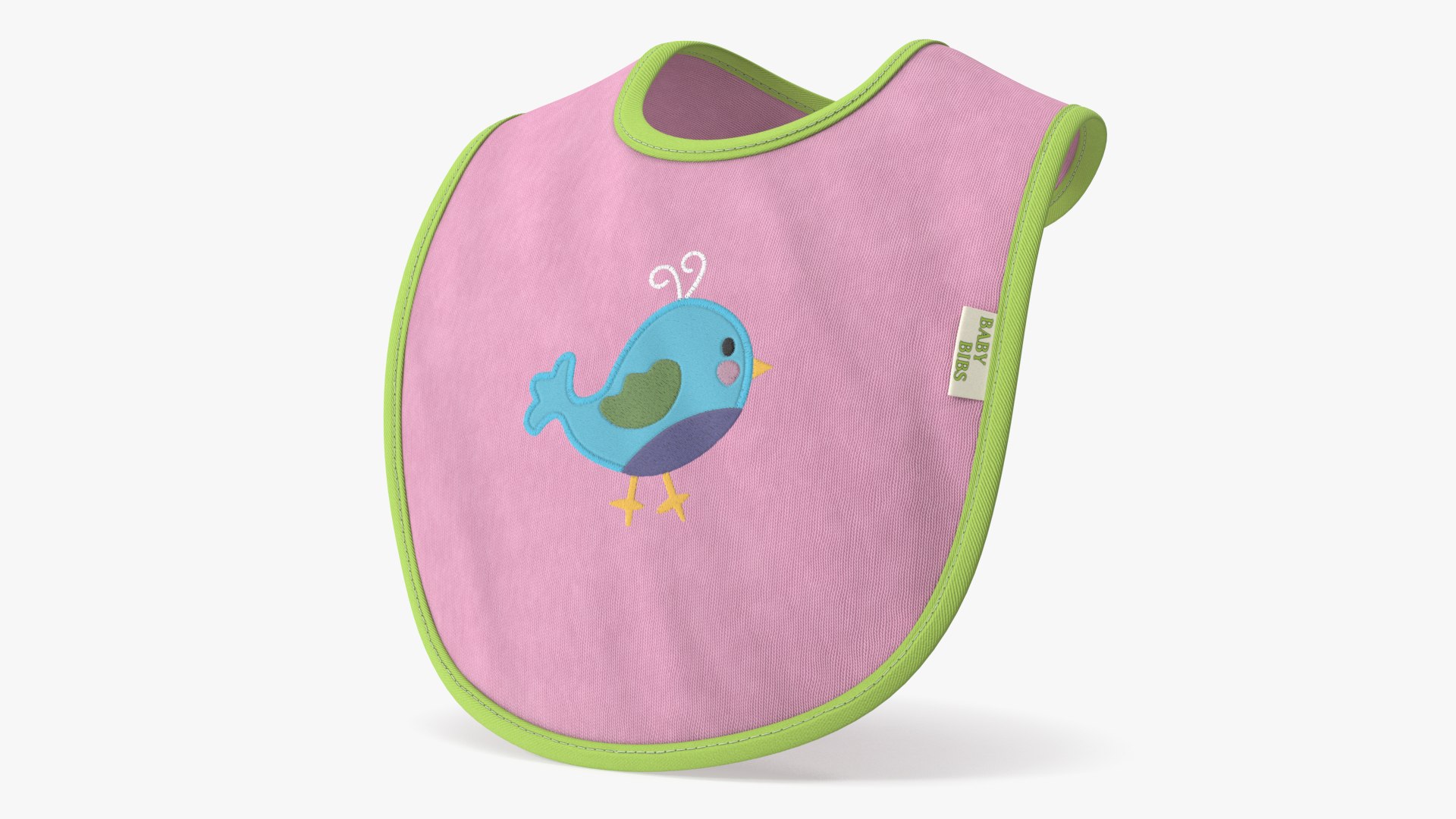 Pink Newborn Baby Bib Put On 3D Model - TurboSquid 2112223