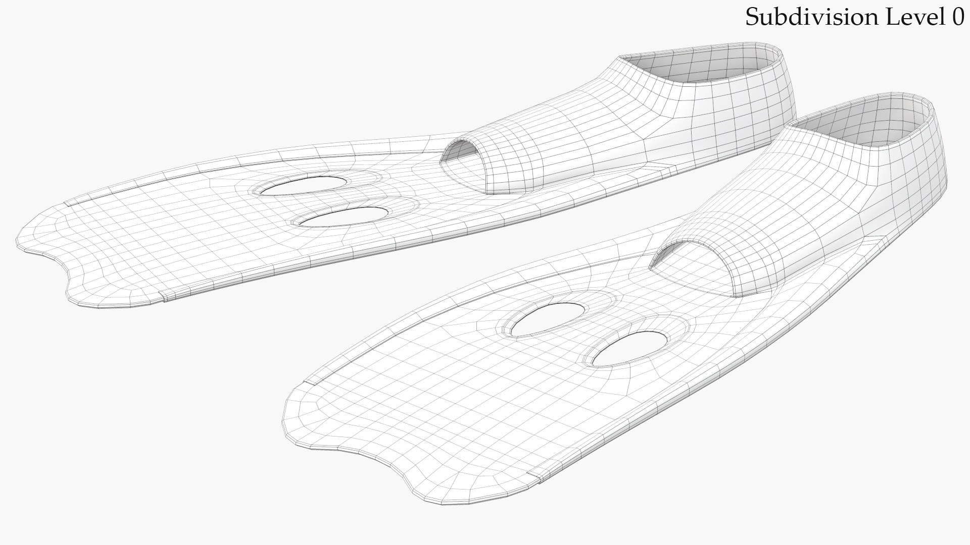 3D Diver Flippers 2 Model - TurboSquid 1561077