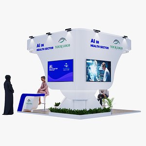 Modern Exhibition Booth Design - 4x4 Corner Stall