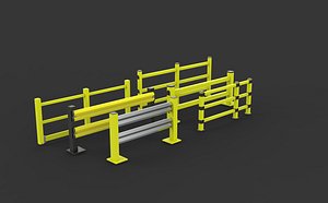 3D Safety Barrier 3D model model