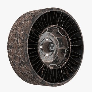 Dirty Airless Tire for Golf Cart MICHELIN 3D model