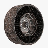 Dirty Airless Tire for Golf Cart MICHELIN
