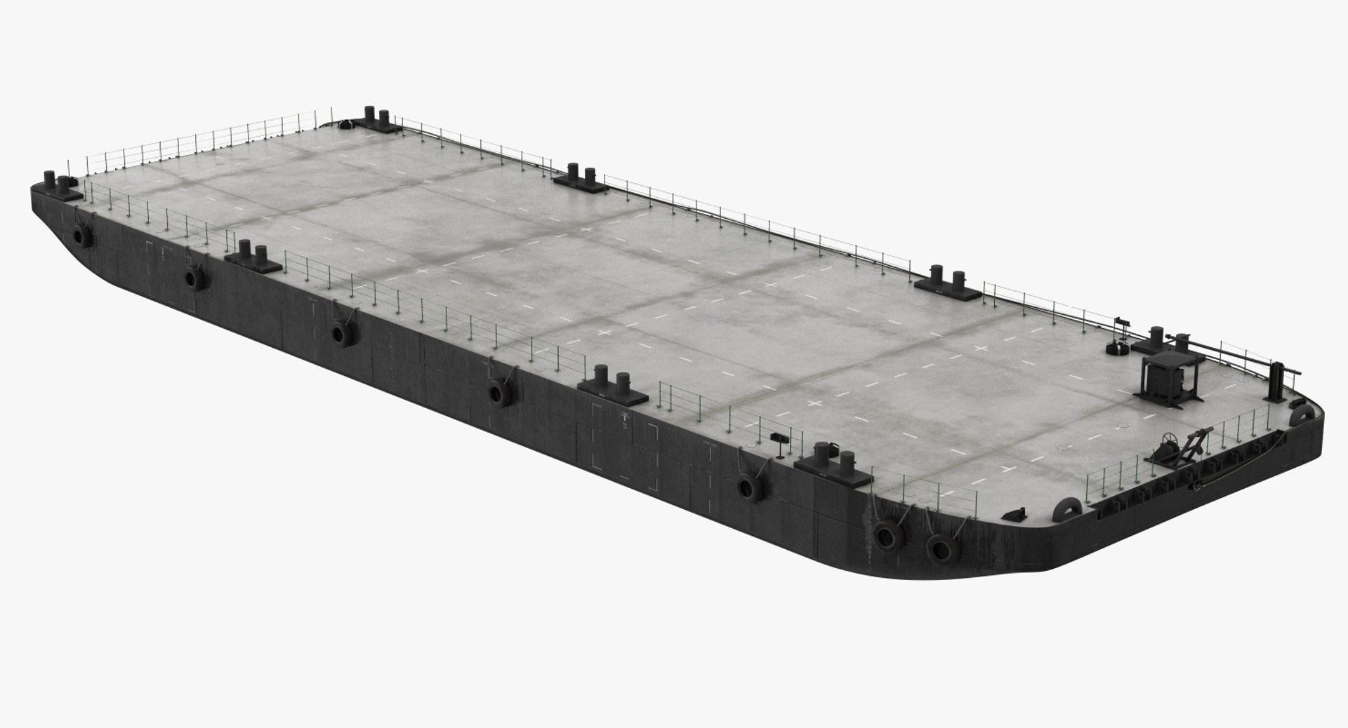 Flat Top Barge 3D model preview