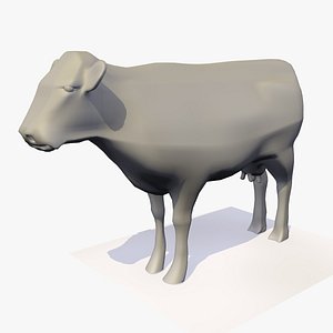 3D base mesh cow rigged