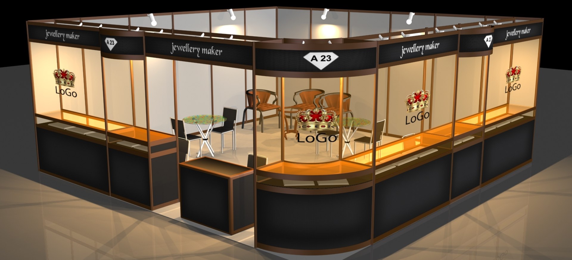 Stand Exhibition Booth Design 3D Model - TurboSquid 1531842