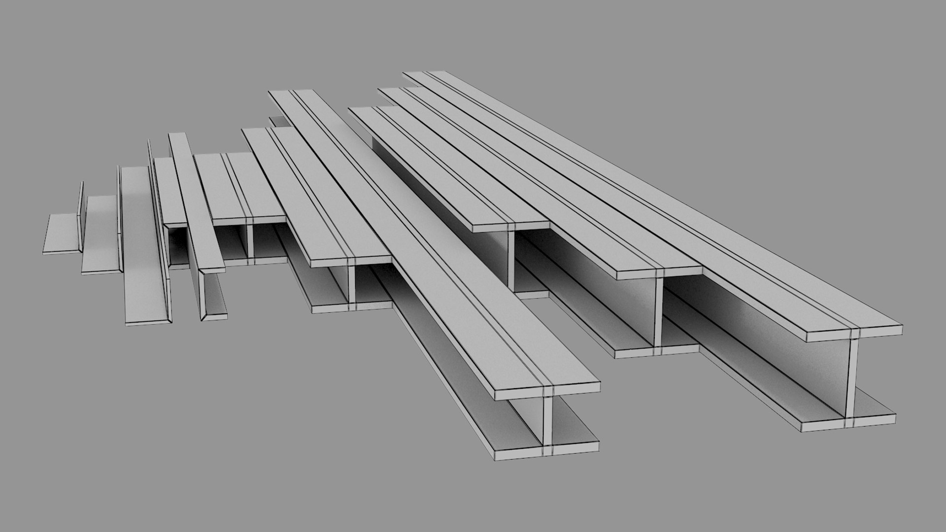 3D model Steel Construction Kit - I-Beam H-Column C-Channel Angle Iron - PBR - StemCell Certified https://p.turbosquid.com/ts-thumb/b0/IFwiDO/cL/08/jpg/1780571116/1920x1080/fit_q87/6f1e78afe7ddf1995d9f50299c23b3349d533714/08.jpg