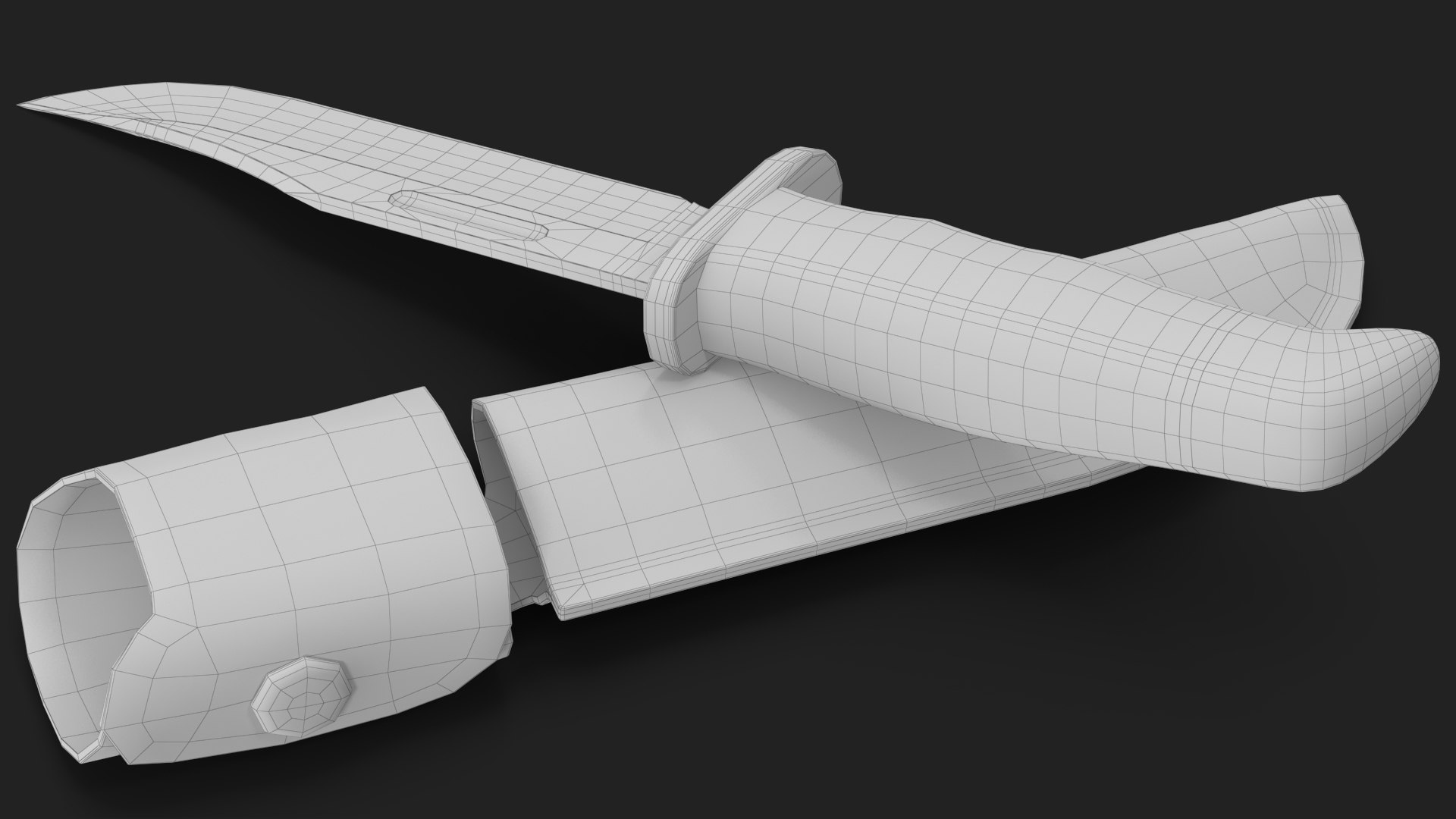 Hunting Knife and Leather Knife Sheath 3D model https://p.turbosquid.com/ts-thumb/b0/KqcW35/GP/wireframe_04/jpg/1714557967/1920x1080/fit_q87/ef3a2cd90b872ed63a088f2a74de62132accd1dd/wireframe_04.jpg