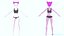 3 Anime Female Base Mesh Pack model