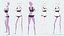 3 Anime Female Base Mesh Pack model
