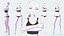3 Anime Female Base Mesh Pack model