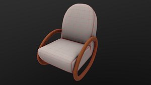 3D Rocking ChairRocking Chair AR VR PBR  Lowpoly with game ready 3d Model