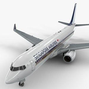 3D model Boeing 737-8 MAX SINGAPORE Airlines L1344