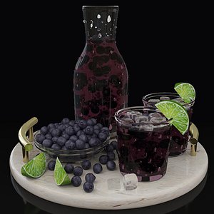 Blueberry juice 3D model