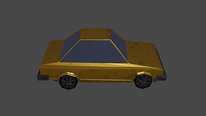 Low Poly Retro Sedan