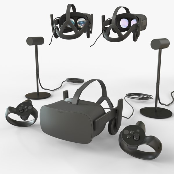 Oculus Rift with Controllers and Sensors model