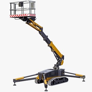 Mobile Hydraulic Lift Yellow - Type 2 PBR 3D model