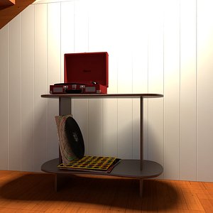 3D model corner table - mesa de canto