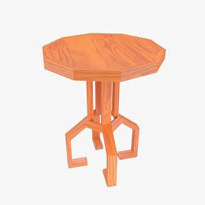 3D model Anika 120cm Round Dining Table VR / AR / low-poly