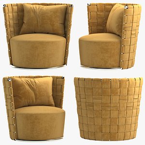 Roberto Cavalli Lounge Occasional Chairs Bell 3D model