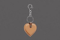 Heart Shaped Leather Keychain