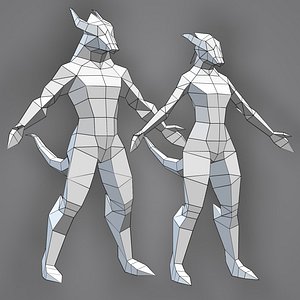 Low Poly LizardMen