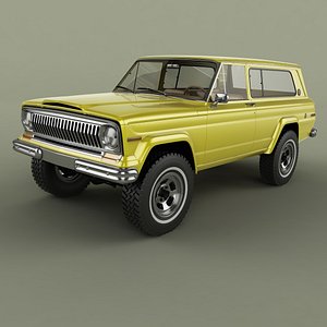 1975 jeep cherokee sj 3D model