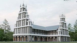 3D Stone Church model