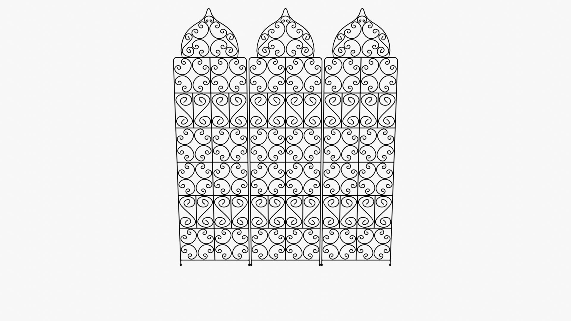 3D Moroccan Metal Room Separator https://p.turbosquid.com/ts-thumb/b0/sVYZye/ex/turnable/jpg/1636552117/1920x1080/turn_fit_q99/6b680d21fd84c81bdf3d4662d436fcb93a74c617/turnable-1.jpg